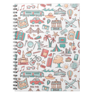 パステル調のツーリストパターン ノートブック