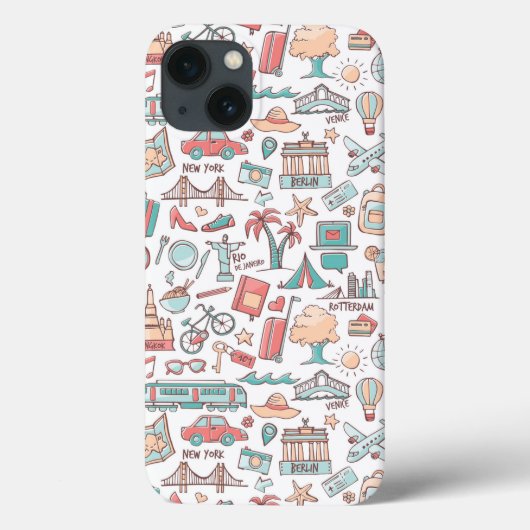 パステル調のツーリストパターン Case-Mate iPhoneケース (裏面)