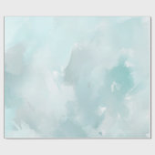 パステル調のティール（緑がかった色） ラッピングペーパー (フラット)