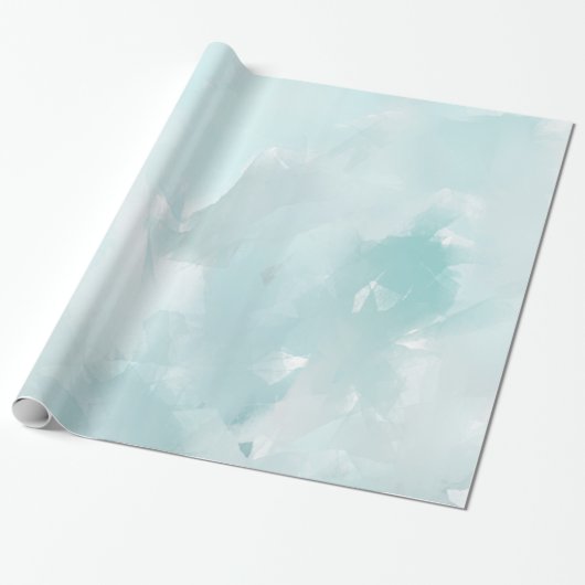 パステル調のティール（緑がかった色） ラッピングペーパー (アンロールド)