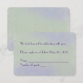 パステル調のテクスチャー RSVP 招待状 (正面/裏面)