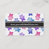 パステル調のテディー・ベアパターン 名刺 (裏面)