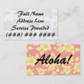 パステル調のハワイアン 名刺 (正面/裏面)