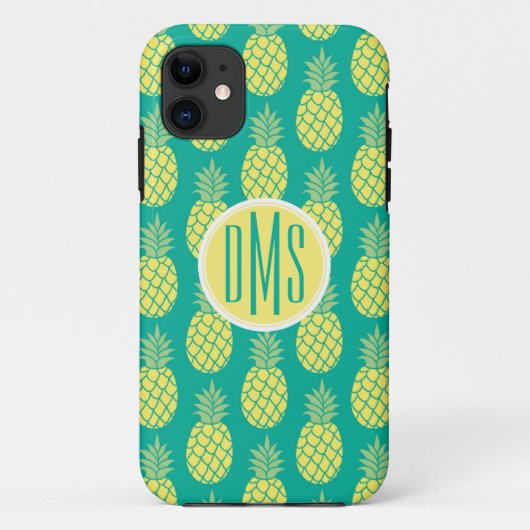パステル調のパイナップル|モノグラム Case-Mate iPhoneケース (裏面)