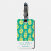 パステル調のパイナップル ラゲッジタグ (裏面縦)