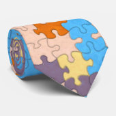 パステル調のパズルのタイ ネクタイ (ロール)