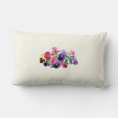 パステル調のパンジー ランバークッション (裏面)