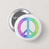 パステル調のピースサイン 缶バッジ (正面&裏面)