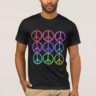パステル調のピースサイン Tシャツ