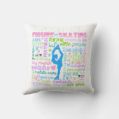 パステル調のフィギュアスケート選手はタイポグラフィを言い表わします クッション (裏面)