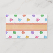 パステル調のブタパターン 名刺 (裏面)