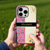 パステル調のペイズリーの花と愛らしいピンクの花柄 Case-Mate iPhoneケース