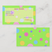 パステル調のポルカの名刺 名刺 (正面/裏面)