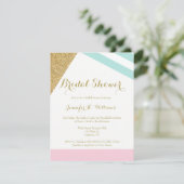 パステル調のモダンで幾何学的なブライダルシャワー招待状 招待状 (スタンド正面)