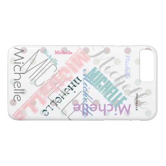 パステル調の一流の水玉模様 Case-Mate iPhoneケース (裏面(横))