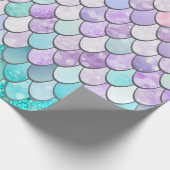 パステル調の人魚の女の子のギフトの包装紙 ラッピングペーパー (角)