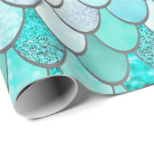 パステル調の人魚の女の子のギフトの包装紙 ラッピングペーパー (ロールコーナー)