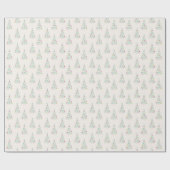 パステル調の休日のクリスマスツリーのギフト用包装紙 ラッピングペーパー (フラット)