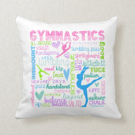 パステル調の体操はタイポグラフィを言い表わします クッション