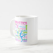 パステル調の体操はタイポグラフィを言い表わします コーヒーマグカップ (正面左)