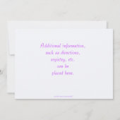 パステル調の列車のベビーシャワーの招待状 招待状 (裏面)