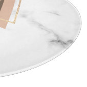 パステル調の大理石のプリントのデザイン カッティングボード (角)