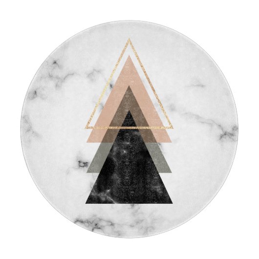 パステル調の大理石のプリントのデザイン カッティングボード (正面)