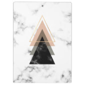 パステル調の大理石のプリントのデザイン クリップボード (裏面)