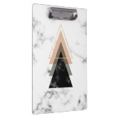 パステル調の大理石のプリントのデザイン クリップボード (右)