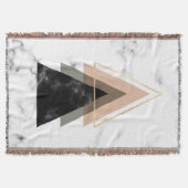 パステル調の大理石のプリントのデザイン スローブランケット (正面)