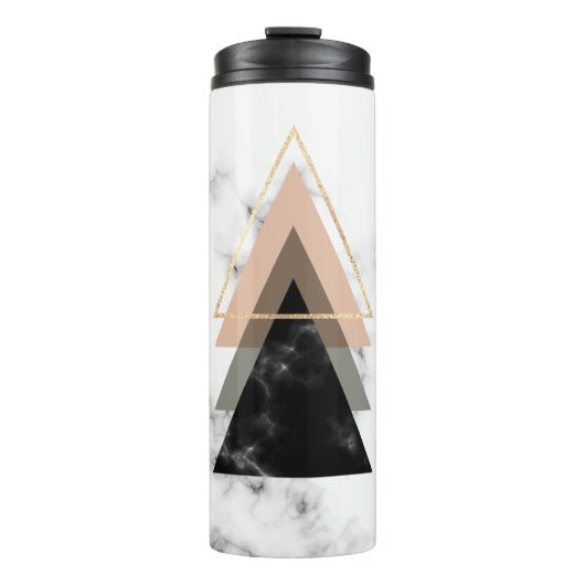 パステル調の大理石のプリントのデザイン タンブラー (正面)