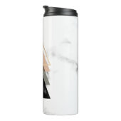 パステル調の大理石のプリントのデザイン タンブラー (回転右)