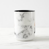 パステル調の大理石のプリントのデザイン マグカップ (中央)