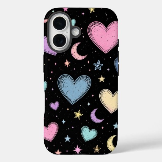 パステル調の天体ハートと星 | かわいい美意識 Case-Mate iPhoneケース (裏面)
