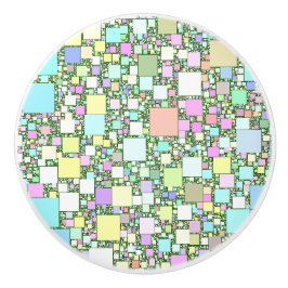 パステル調の小型箱のアートワークのデザイン セラミックノブ