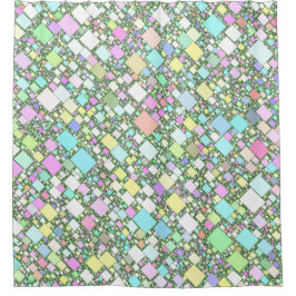 パステル調の小型箱の背景 シャワーカーテン