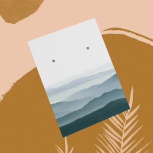 パステル調の山地のイヤリングのジュエリーの表示 名刺
