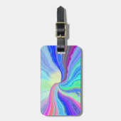 パステル調の川の荷物のラベル ラゲッジタグ (正面縦)
