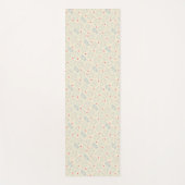 パステル調の幸せな歯パターン ヨガマット (正面)