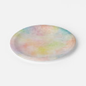 パステル調の数々のな水彩画のデザインの紙皿 ペーパープレート (アングル)