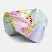 パステル調の春の花のタイ ネクタイ (ロール)