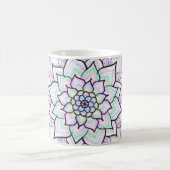 パステル調の曼荼羅のコーヒー-茶マグ コーヒーマグカップ (中央)