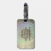パステル調の曼荼羅の荷物のラベル ラゲッジタグ (裏面縦)