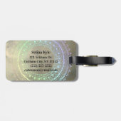 パステル調の曼荼羅の荷物のラベル ラゲッジタグ (裏面横)