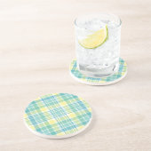 パステル調の格子縞 コースター (側面)