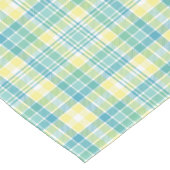 パステル調の格子縞 ショートテーブルランナー (コーナー)