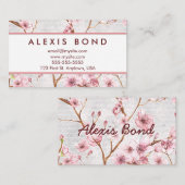 パステル調の桜のデザイン 名刺 (正面/裏面)