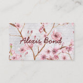 パステル調の桜のデザイン 名刺 (裏面)