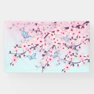 パステル調の桜 横断幕