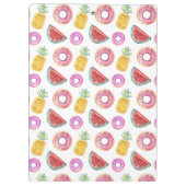 パステル調の水彩画のプールの浮遊物パターン クリップボード (裏面)